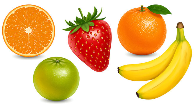 As mais gostosa e belas frutas, Cole&ccedil;&atilde;o frutas saborosas para recorte e montagem.