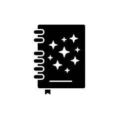 Notebook with Sparkles Representing Self-Discovery and Personal Growth