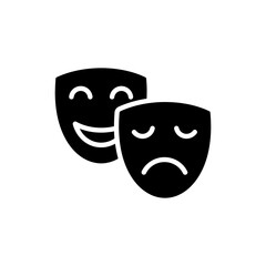 Smiling Mask and Sad Mask Representing Emotional Contrast