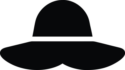 flat summer hat silhouette