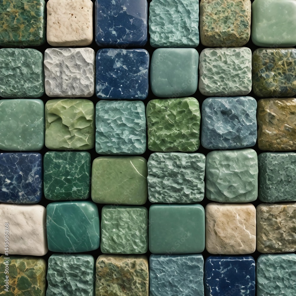 Poster a mesmerizing display of amazonite microcline potassium feldspar showcases an array of bluish green 