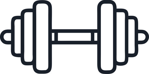 Dumbbell Icons on white background.