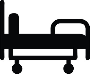 hospital bed silhouette