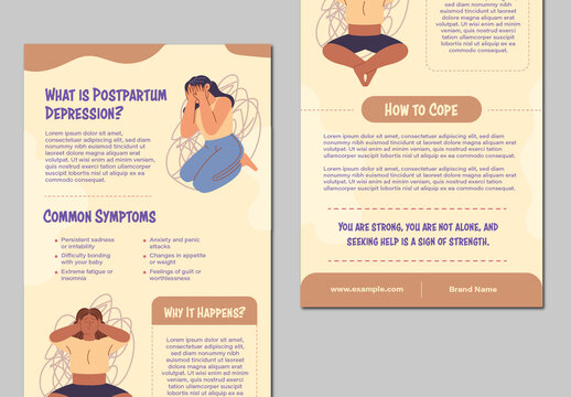 Beige And Purple Mental Health Awareness Infographic