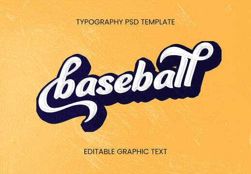 Blue And White Script Font Sporty Vintage Retro Text Effect

