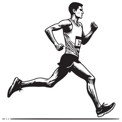 running man vector illustration