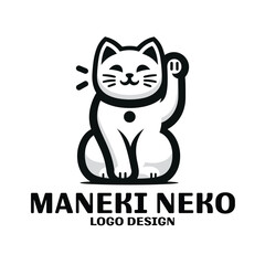 Maneki Neko Vector Logo Design