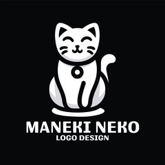 Maneki Neko Vector Logo Design