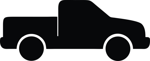 Obraz premium modern pickup truck silhouette