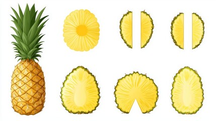 Fresh pineapple slices showcasing vibrant color and juicy texture for culinary delights.
