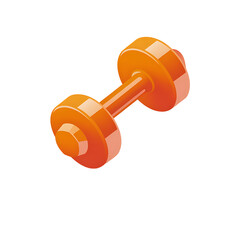 Orange Dumbbell  Fitness & Workout Equipment