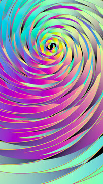 Sacred geometry rotate illustration in vibrant hues