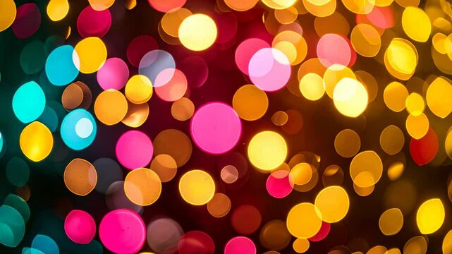 Brightly colored lights are shining brightly on a dark background