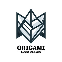 Naklejka premium Origami Vector Logo Design