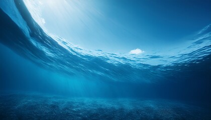 Fototapeta premium blue gradient background abstract illustration of deep water