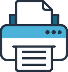 a printer printing a document