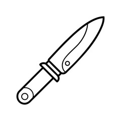 outline of a palette knif line art vector (2).eps