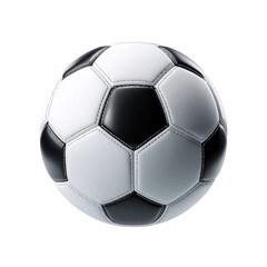 Fototapeta premium Classic black and white soccer ball isolated on transparent background