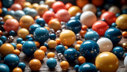 Vibrant fusion of spheres and beads in harmony