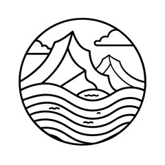 outline o fa  ocean  line art vector (2).eps