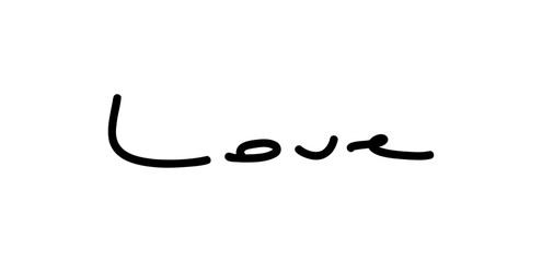 Love card. Hand drawn positive quote. Modern brush calligraphy. Isolated on white background