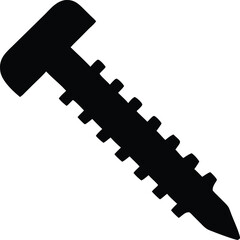 screw icon silhouette