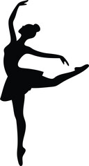 silhouette of a ballet dancer posing