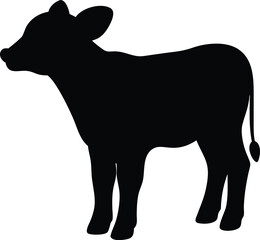 silhouette of a calf 