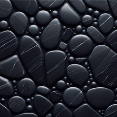 Fototapeta premium Pebble, black stones background