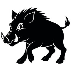 Fototapeta premium Wild Boar Silhouette