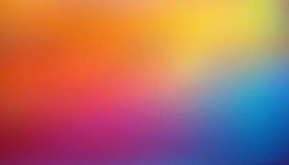 Obraz premium gold red coral orange yellow peach pink magenta purple blue abstract background color gradient ombre colorful multicolor mix iridescent bright fun rough grain noise grungy design template