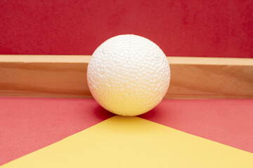 Still life with a plastic foam ball	