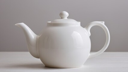 Elegant white teapot mockup for product promotion and design inspiration.