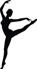 silhouette of ballet dancer