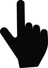 simple hand cursor silhouette 