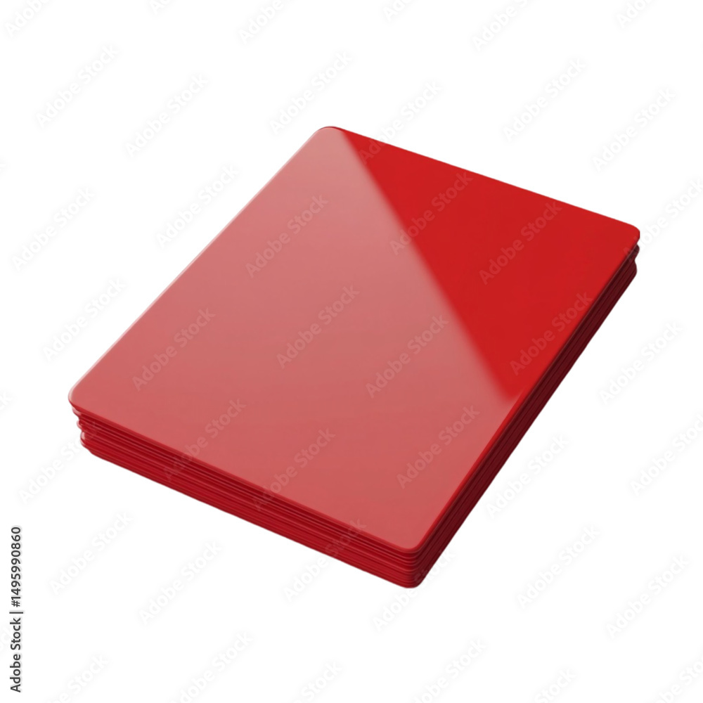 Poster stack of red rectangular objects smooth surface clean design minimalist style