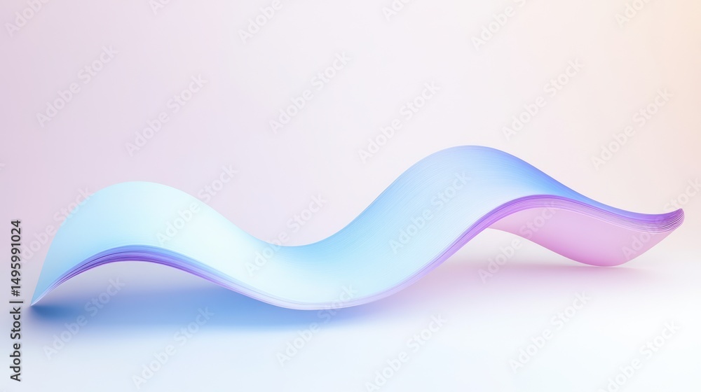 Aufkleber light blue and purple abstract with soft curves and blurred depth. perfect for backgrounds, presenta