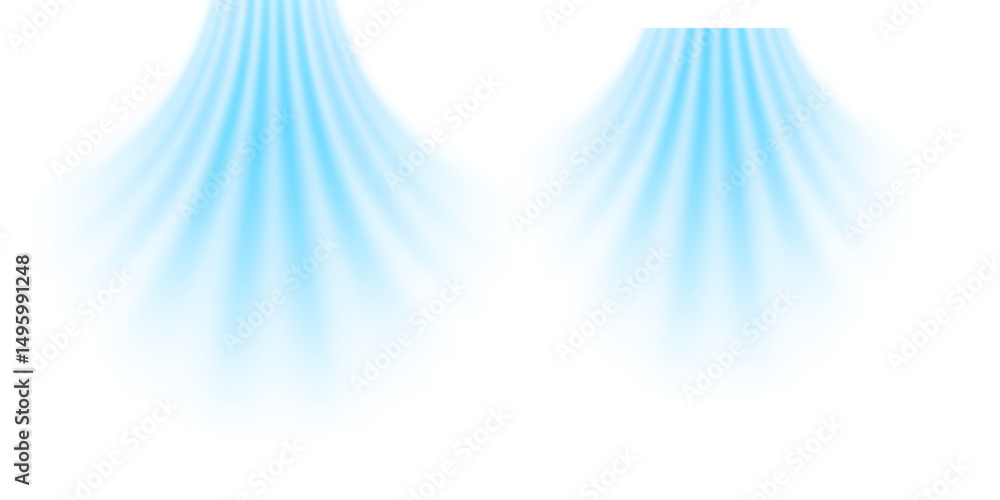Fototapete air flow set of vector elements on a white background. abstract light effect blowing from an air con