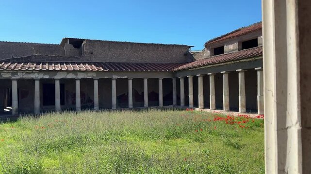 Scavi di Oplontis - Villa Poppea, a lavish Roman villa near Pompeii. Famous for its frescoes, gardens, and luxurious ancient Roman lifestyle.

