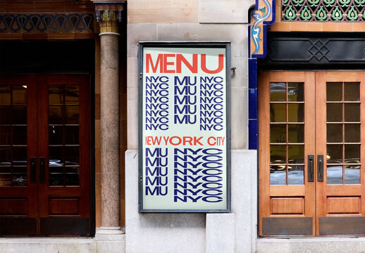 NYC Menu Display Mockup