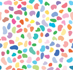 seamless pattern with multicolored spots on a white background
