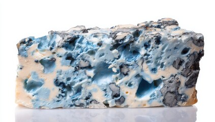 Fototapeta premium Gourmet Blue Cheese Wedge Close Up Shot Showing Texture and Color
