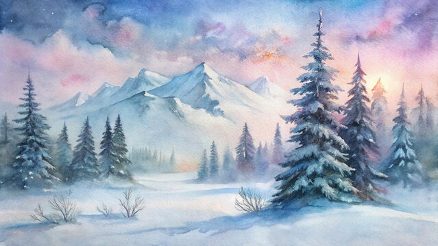 絵画 Winter Mountains Laszlo Neogrady | Winter Mountains (20th Century