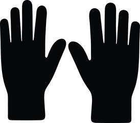 versatile rubber gloves silhouette 