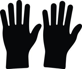 versatile rubber gloves silhouette 