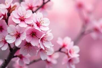 Obraz premium Vibrant pink and white sakura blossoms, scattered, overlapping pattern , art, petals, blossom