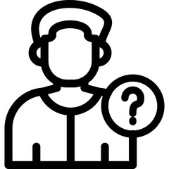 Obraz premium Think Question Icon