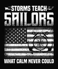 Storms teach sailors what calm never could graphic design