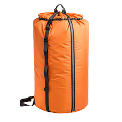 Orange cylindrical bag isolated on transparent background