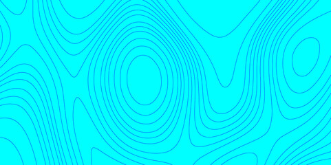 Color monochrome topography map seamless ornament design blue and cyan contours topography stylized lines map, landscape geodesy topography map wave paper curved mountain reliefs abstract background.